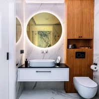 miroir rond rétroéclairé convient aux salles de bains