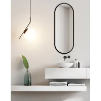 miroir oblong cadre noir plusieurs dimensions disponibles