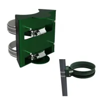 fixation poteau avec support sac résistant au démontage