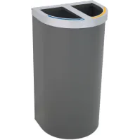 Corbeille Nice multi-flux 95 litres 2 zones de recyclage