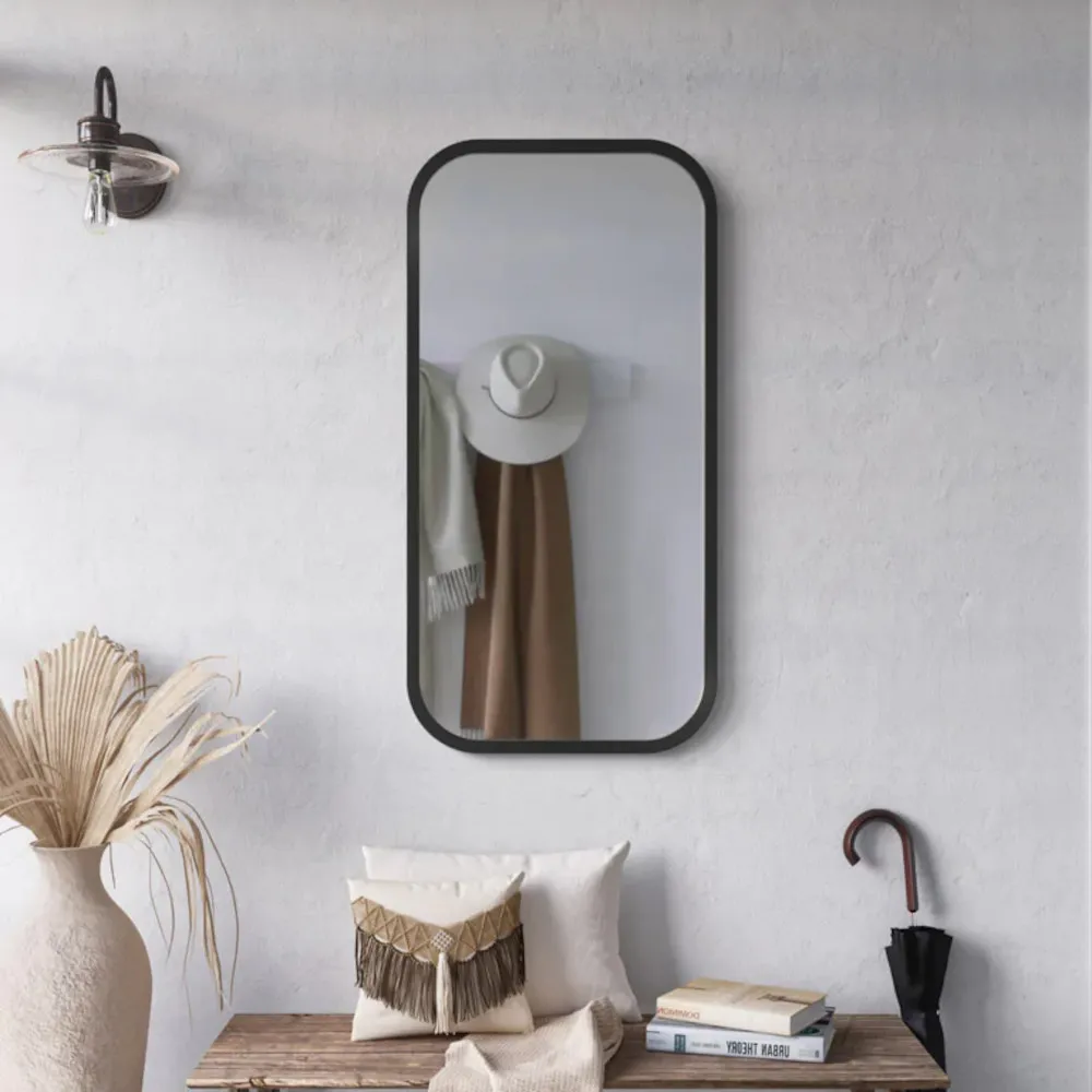 miroir rectangulaire mira black élégant et moderne