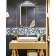 miroir mira natural avec cadre en bois résistant à l'humidité