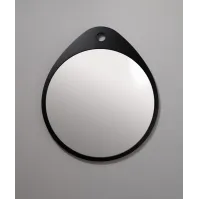 miroir oslo black en forme cylindrique déformation en haut