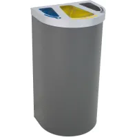 Corbeille Nice multi-flux 95 litres 3 zones de recyclage