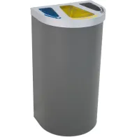 Corbeille Nice multi-flux 95 litres 3 zones de recyclage