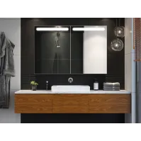 armoire miroir avec bandes lumineuses dimensions sur mesure