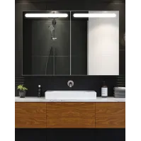 armoire miroir avec bandes lumineuses nombreux accessoires disponibles