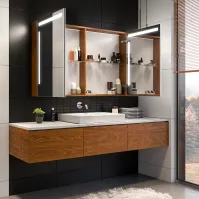 large choix de teintes pour armoire porte miroir lumineuse