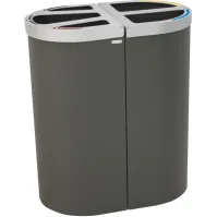 Corbeille Nice multi-flux 95 litres 3 zones de recyclage