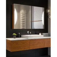 armoire salle de bains sur lavabo sur mesure élégante