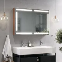 armoire simple caisson miroir LED éclairage puissant configurable