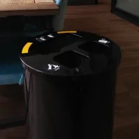 poubelle tri-sélectif noir pour 3 sacs de différentes tailles