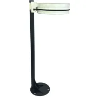 poteau gris manganèse porte sachets poubelle blanc