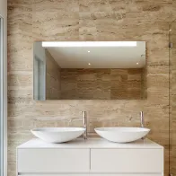 Miroir bande lumineuse supérieure