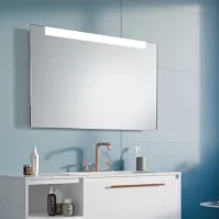 Miroir salle de bains éclairage LED supérieure