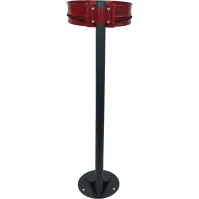 base de fixation sac rouge sur sol béton