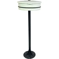 porte sachets poubelle blanc couvercle inclus sur pied