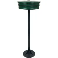 porte sac parc avec couvercle métal vert durable