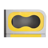 Poubelle d'école tri-sélectif jaune