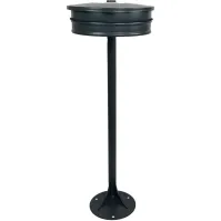 couvercle gris assorti à couronne pour porte sac-poubelle de rue