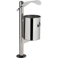 Corbeille inox urbaine chapeau élégant 30L robuste et design