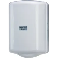 Distributeur robuste en plastique pour bobines d'essuyage central.