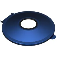 Support sac-poubelle bleu avec couvercle pour bouteille