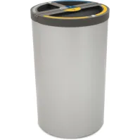 Poubelle Madrid ronde 3 flux 120 litres support de sac