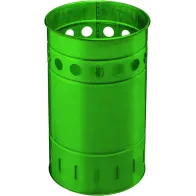 Corbeille verte en acier zingué