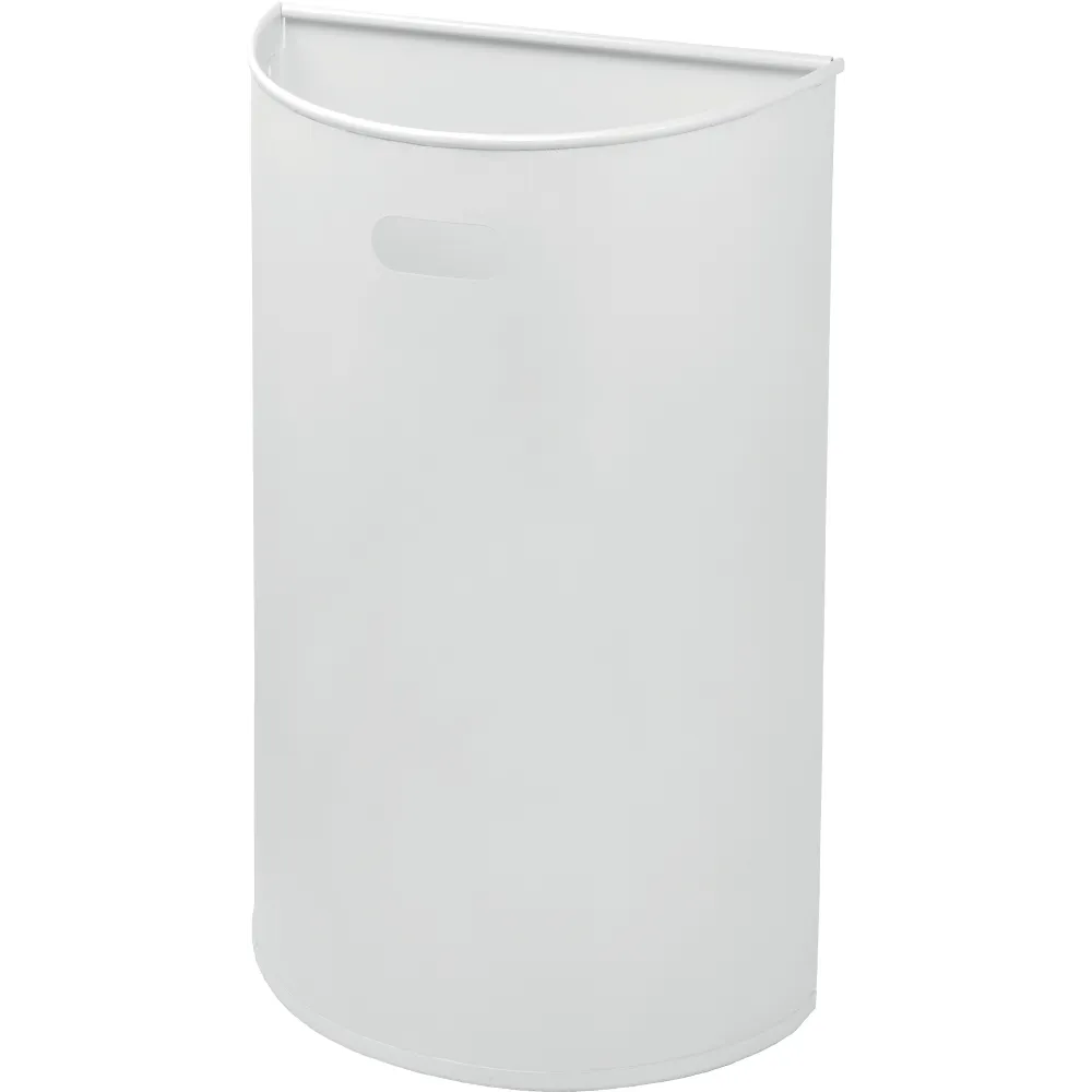Corbeille blanche demi-ronde murale élégante et pratique.