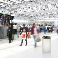 Poubelle Madrid ronde 3 flux 120 litres support de sac