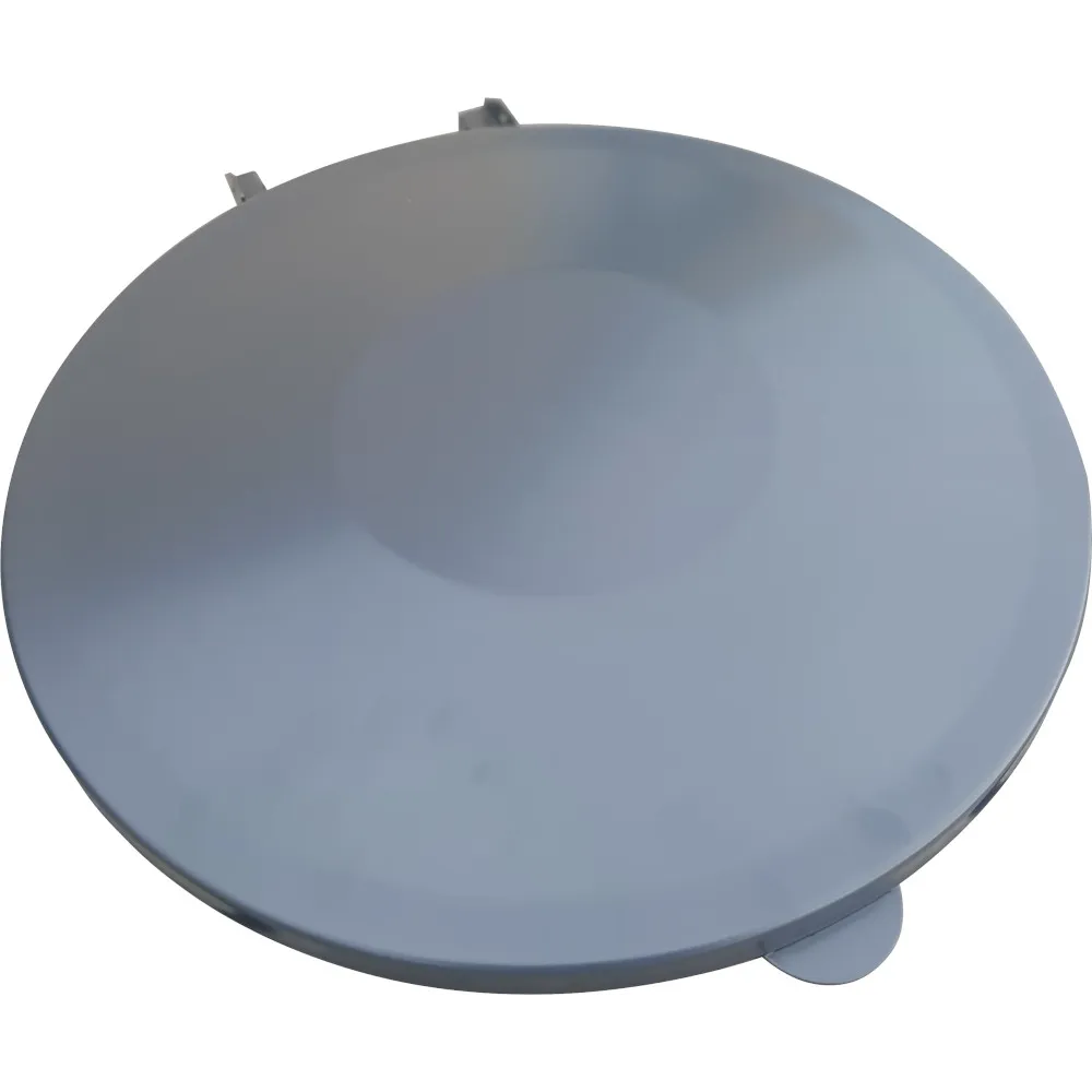 Couvercle gris robuste pour maintien sac-poubelle sécurisé.