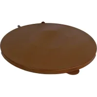 Couvercle marron adapté pour support de sac à déchets