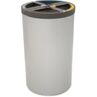 Poubelle Madrid ronde 4 flux 120 litres support de sac