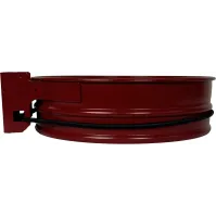 Couronne rouge pratique pour sac-poubelle de porte.