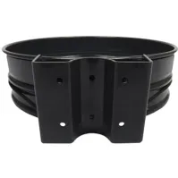 Couronne acier robuste gris manganèse pour sacs-poubelle.