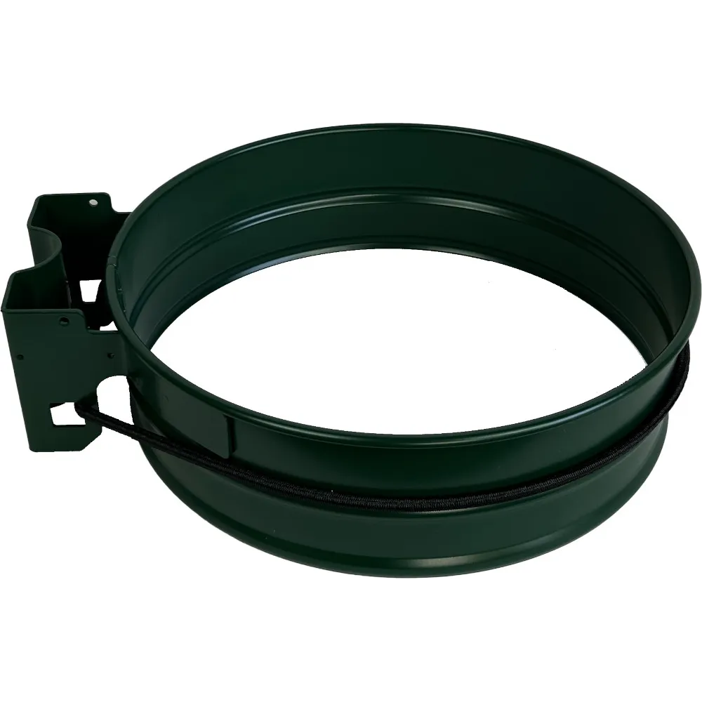 Support sac-poubelle avec couronne verte stable et pratique