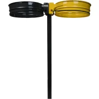 Porte sac-poubelle double sur pied