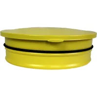 Support mural jaune pour tri déchets