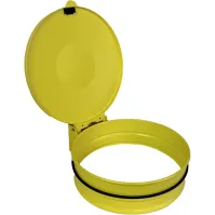 Porte sac poubelle acier robuste.