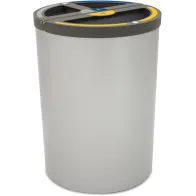 Poubelle Madrid ronde 3 flux 180 litres support de sac