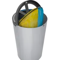 Poubelle Madrid ronde 3 flux 180 litres support de sac