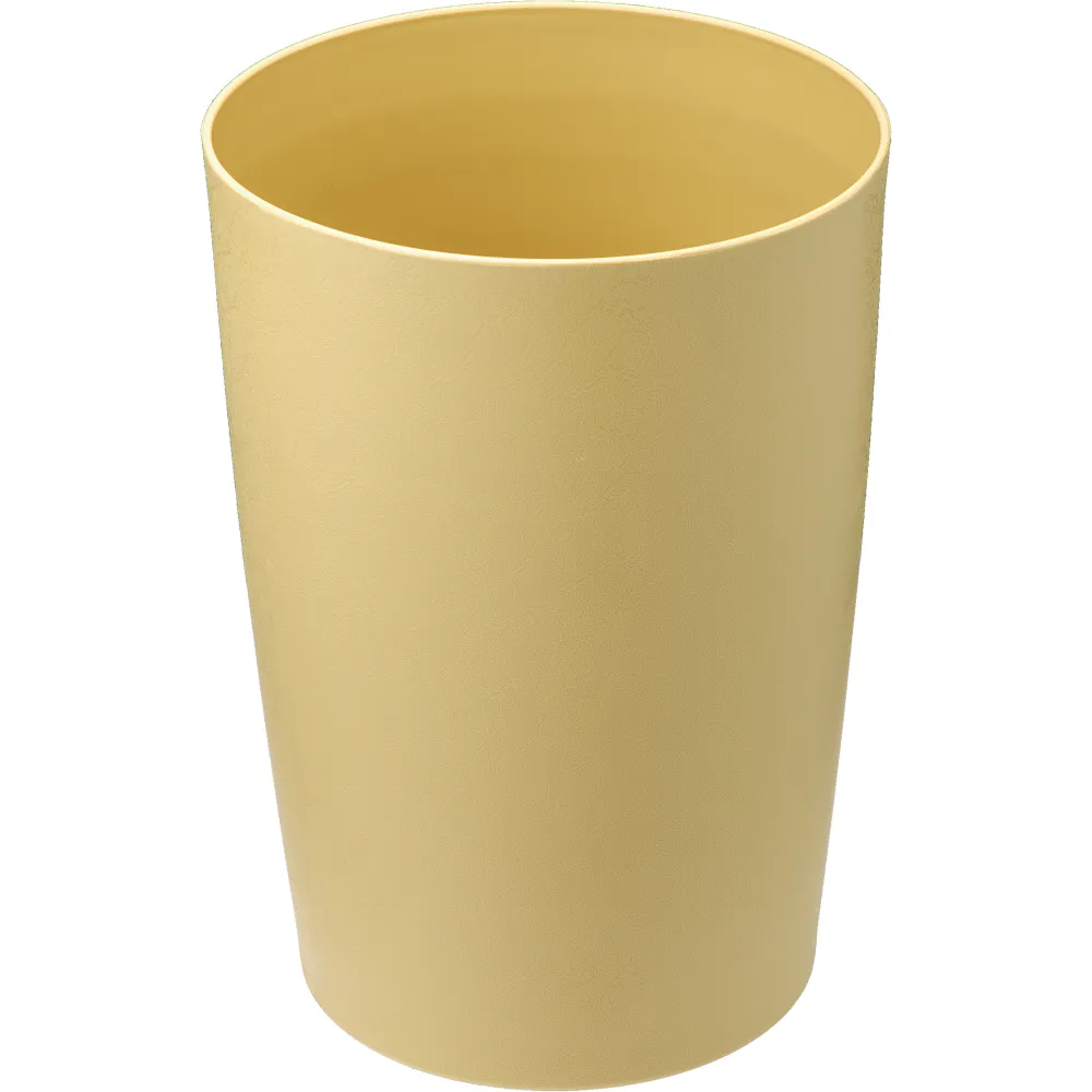 Corbeille plastique ignifuge 8L beige élégante et sécurisée