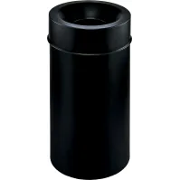 Corbeille murale anti-feu noire