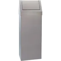 Poubelle inox 50L avec trappe basculante pratique