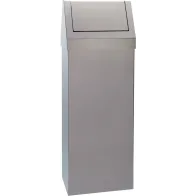 Poubelle inox 50L avec trappe basculante pratique
