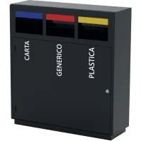 Poubelle tri sélectif intégrée dans meuble moderne