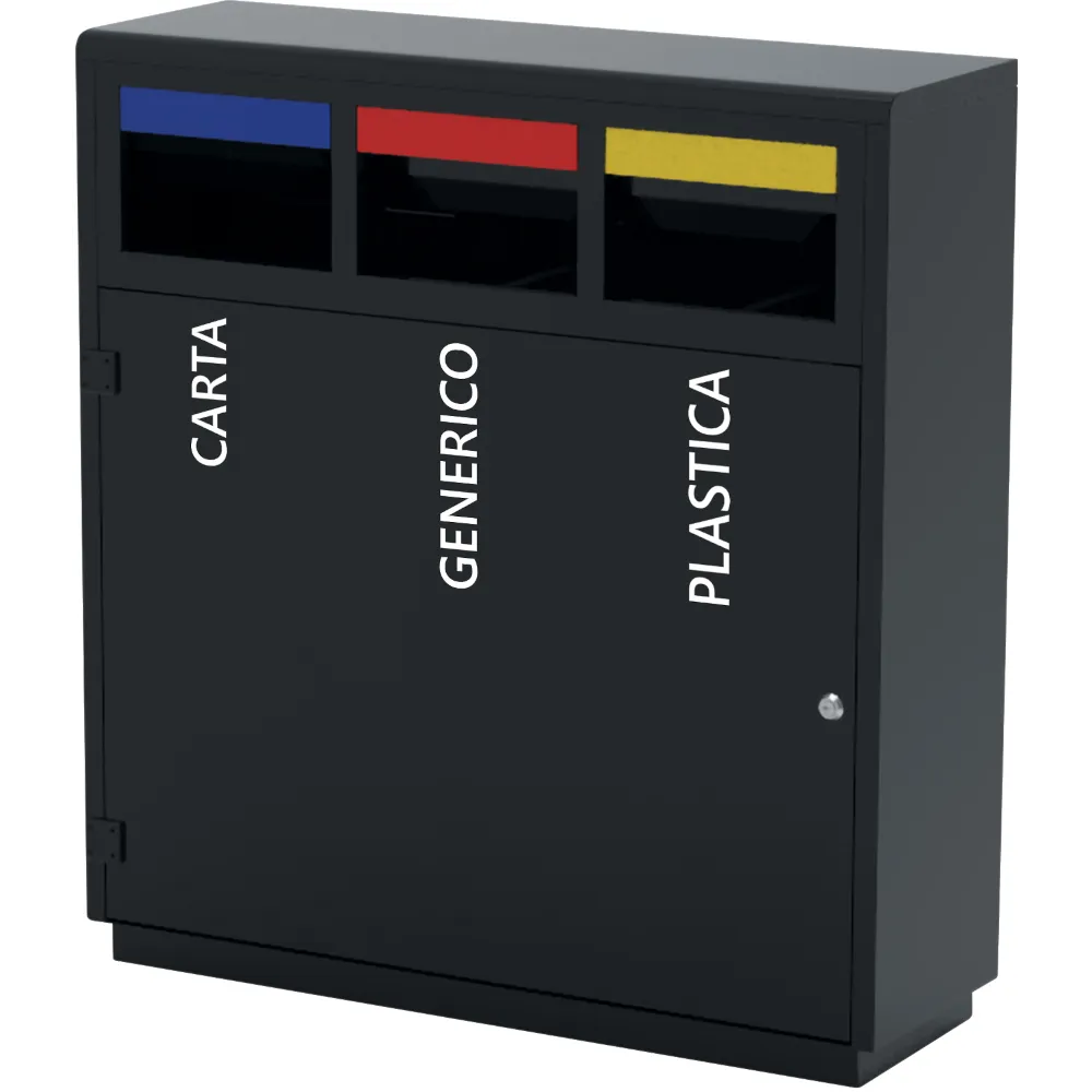 Poubelle tri sélectif intégrée dans meuble moderne