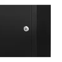 Meuble tri sélectif acier noir moderne 120L sécurisé