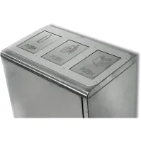 Station tri sélectif inox durable avec signalétique intégrée